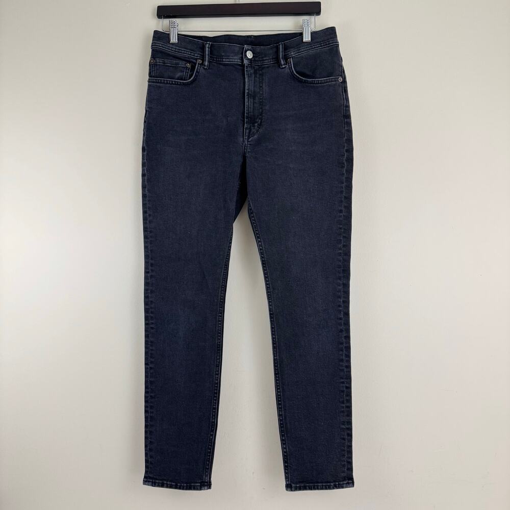 Acne Studios Jeans Mens 31x34 (Act 32x29) Denim Melk Used Blk Pants Made Italy